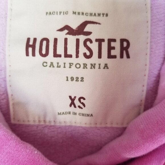 Hollister 90s Style Muscle Hoodie Top Size XS Pink Distressed - Picture 4 of 6
